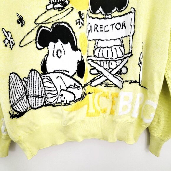 Iceberg History Peanuts Collection 2022 Intarsia Lucy Sweater in Yellow Small - Picture 3 of 13